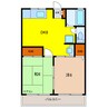 グリーンハイム 2DKの間取り