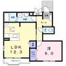 エスポワール　Ⅰ号館 1LDKの間取り