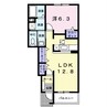 アムールⅠ号館Ⅱ号館 1LDKの間取り