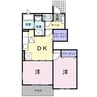 ハピネスコートA棟 2DKの間取り