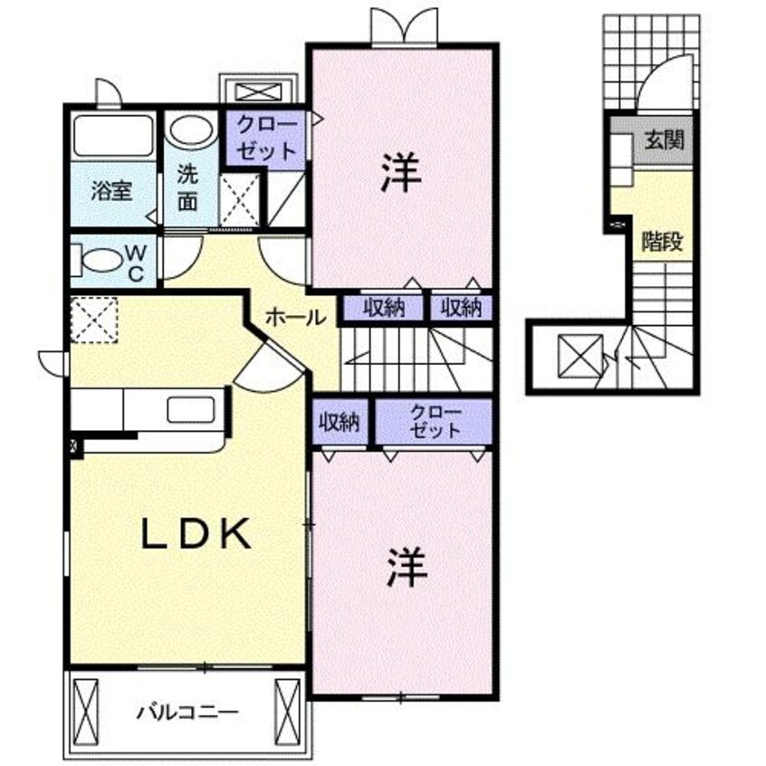 間取図 ハピネスコートA棟