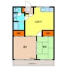 エスポワール三次 2LDKの間取り