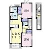 グレイスＡ 2LDKの間取り