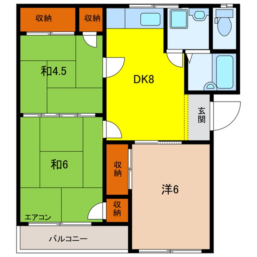 間取図 めぞん懐Ａ棟