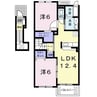 ウェルフェアＣ棟 2LDKの間取り