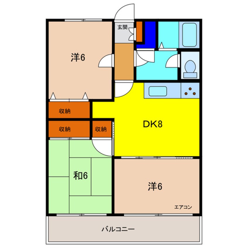 間取図 サンフロート弐番館