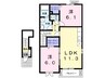 グラース・ミニョンＢ 2LDKの間取り