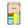 末長ハイツ 1Kの間取り