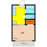 末長ハイツ 1Kの間取り