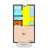 末長ハイツ 1Kの間取り