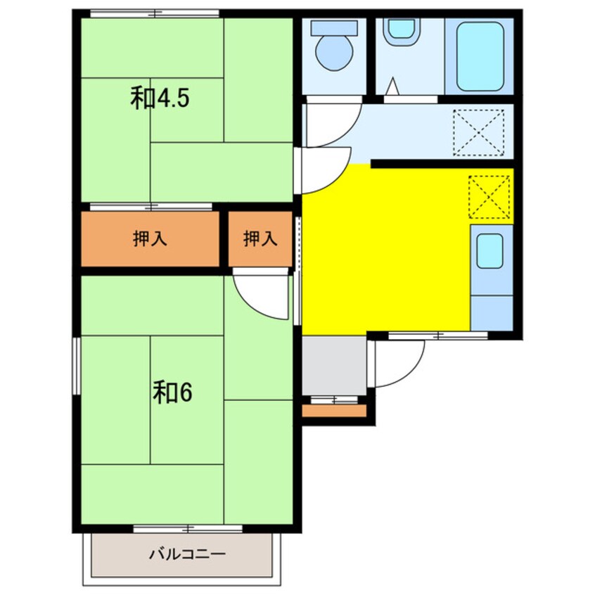 間取図 コーポ沖