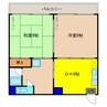 RoyalMAC畠敷 2DKの間取り