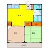 メゾンドール十日市 2DKの間取り
