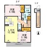ペジーブル 2LDKの間取り
