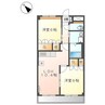 コーポ花の樹 2LDKの間取り