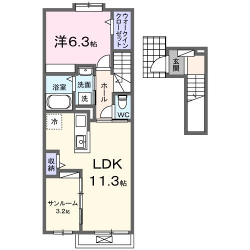 間取図 あかつきA