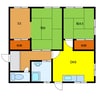 四拾貫戸建て 2DKの間取り