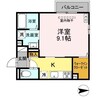 ルーナピェーナA棟 1Kの間取り