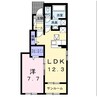 ヒルサイド・ヴィラM　B棟 1LDKの間取り