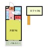 コアハウス 1Kの間取り