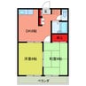 サンライズプラザＢ 2DKの間取り