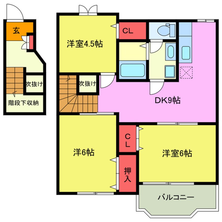 間取図 サウスウインドＫ