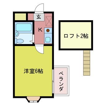 間取図 シティパレス中富５