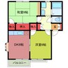 グランディール北坂戸 2DKの間取り