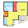 リエス若葉 1Rの間取り