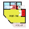 キャンパスビレッジ高坂 1Kの間取り