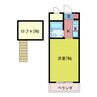 パークヒルズ 1Kの間取り