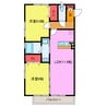 Ｄ－ｒｏｏｍあずま町 2LDKの間取り