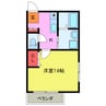 シャインファーストⅡ 1Kの間取り