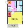 シャインファーストⅡ 1Kの間取り