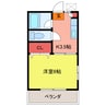 第２田辺コーポ 1Kの間取り