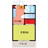 第２田辺コーポ 1Kの間取り