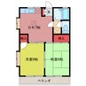 サン・ウィンド 2DKの間取り