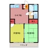 サン・ウィンド 2DKの間取り