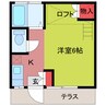 学友館 1Kの間取り