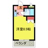 サイセリアコーポ 1Rの間取り