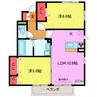 サニーヒルイシイ 2LDKの間取り