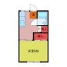 榎屋第二ハイツ 1Kの間取り