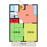レスポ三田 2DKの間取り
