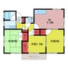 中川ハイツ 3DKの間取り
