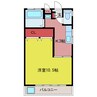 信栄第二マンション 1Kの間取り