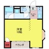 エレガンスハイム 1Kの間取り