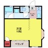 エレガンスハイム 1Kの間取り