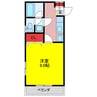 プラムコート 1Kの間取り