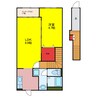 ホームズ若葉 1LDKの間取り
