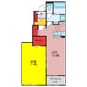 クレール 1LDKの間取り
